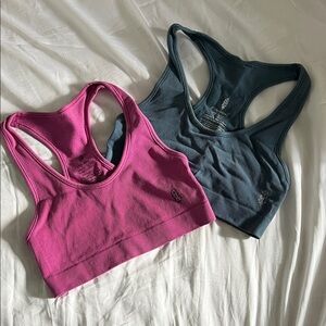 Free People Racerback Sports Bra Set - Pink and Blue fpm